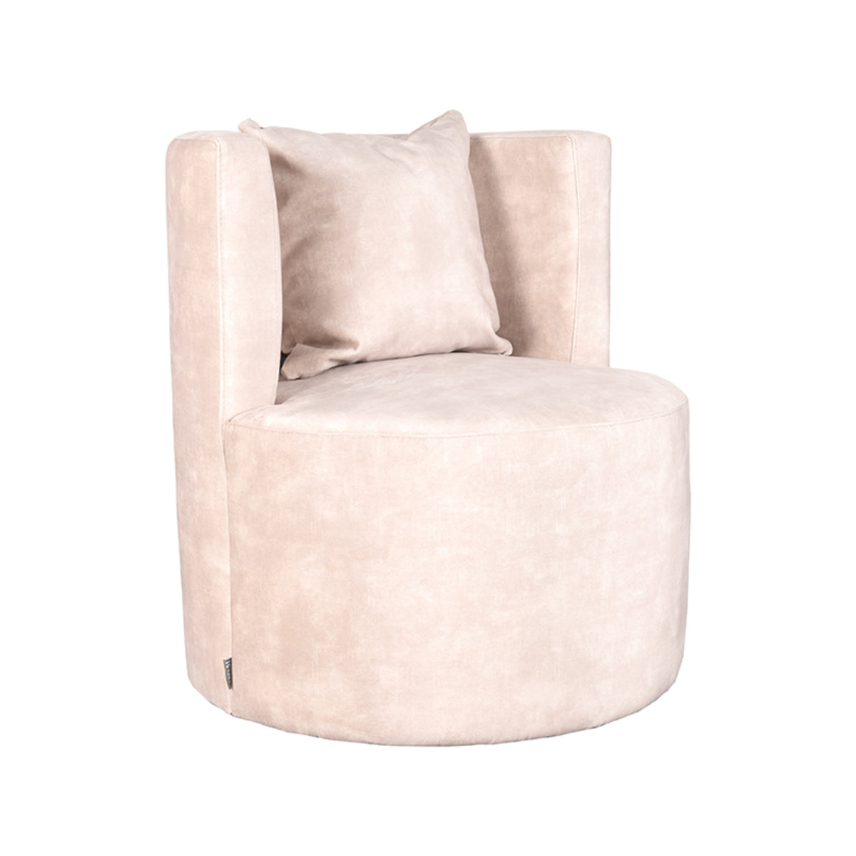 Fauteuil Evy - Naturel - Fluweel