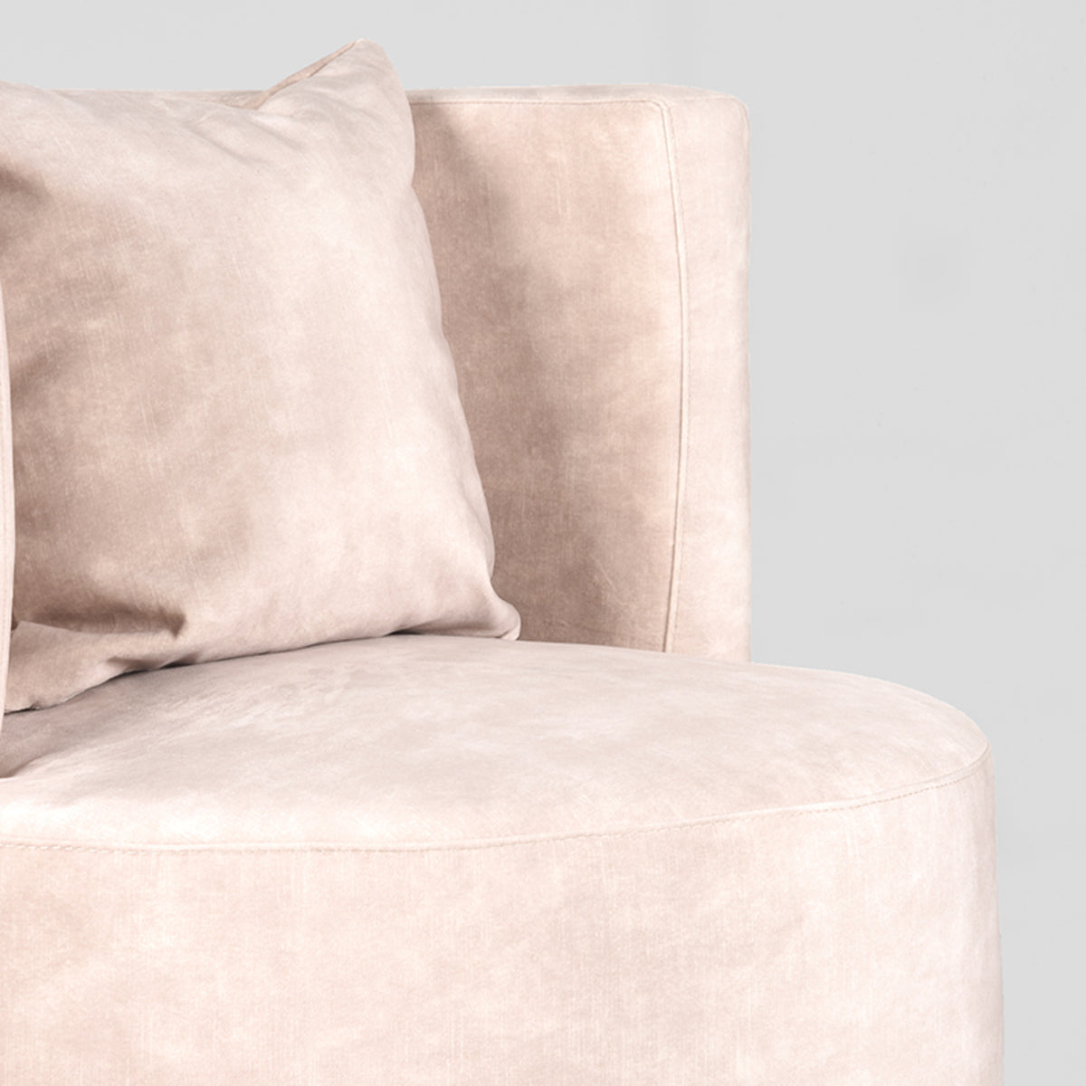 Fauteuil Evy - Naturel - Fluweel