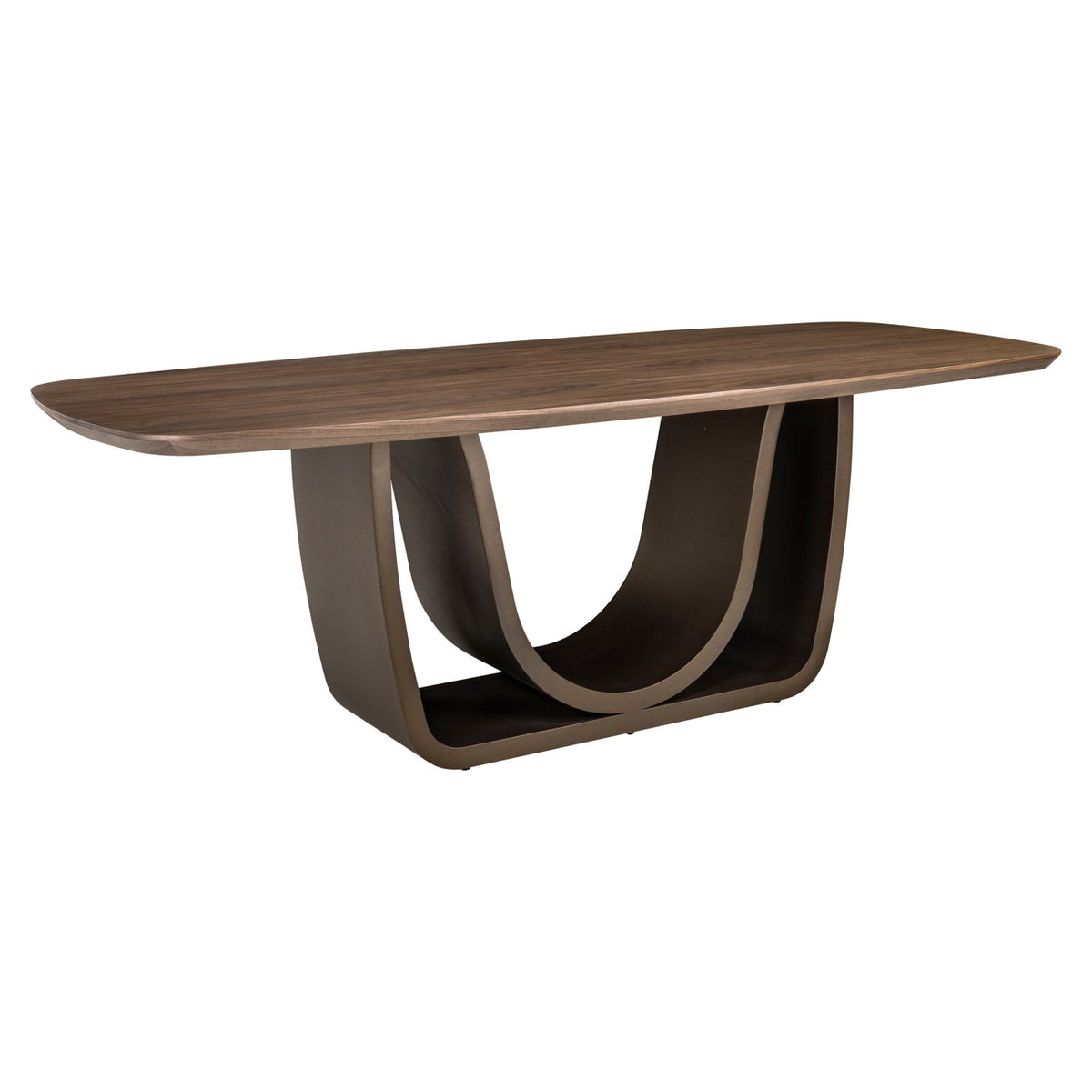 Eettafel Windsor notenhout 230 messing onderstel