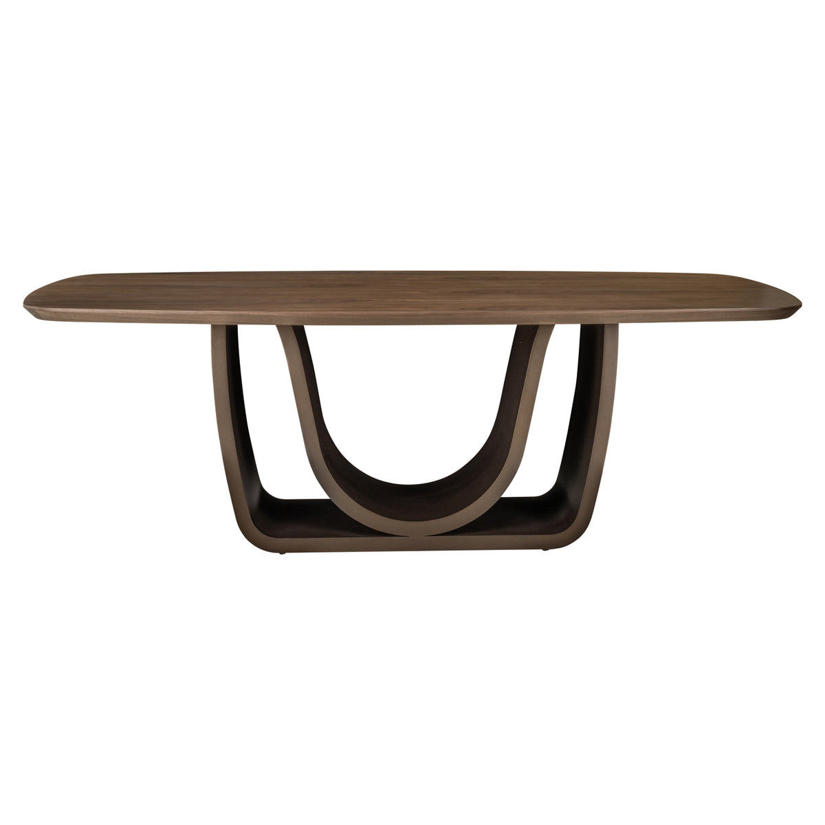 Eettafel Windsor notenhout 230 messing onderstel