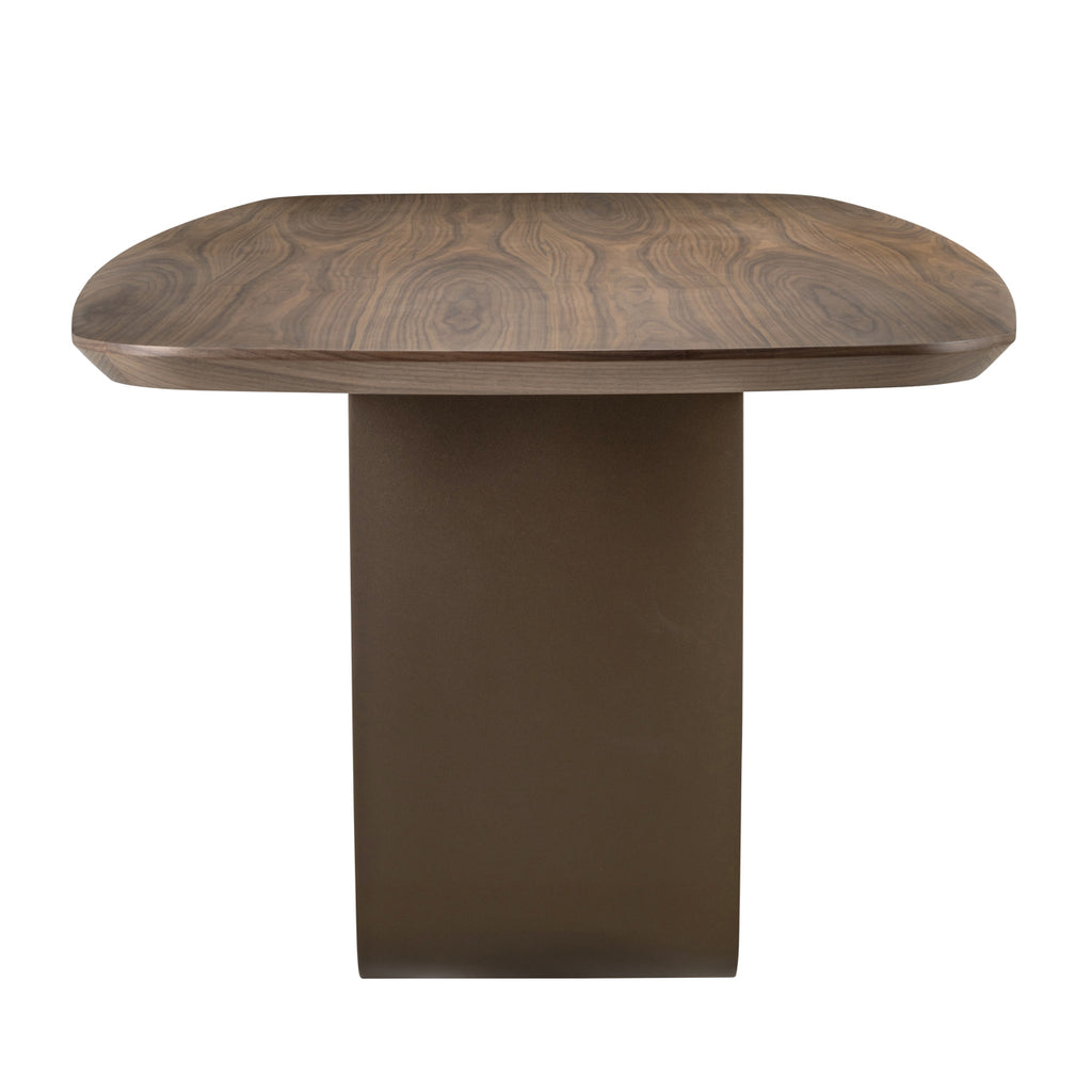 Eettafel Windsor notenhout 230 messing onderstel