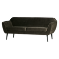 Rocco bank 187 cm fluweel warm groen