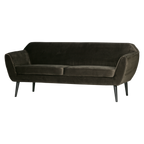 Rocco bank 187 cm fluweel warm groen