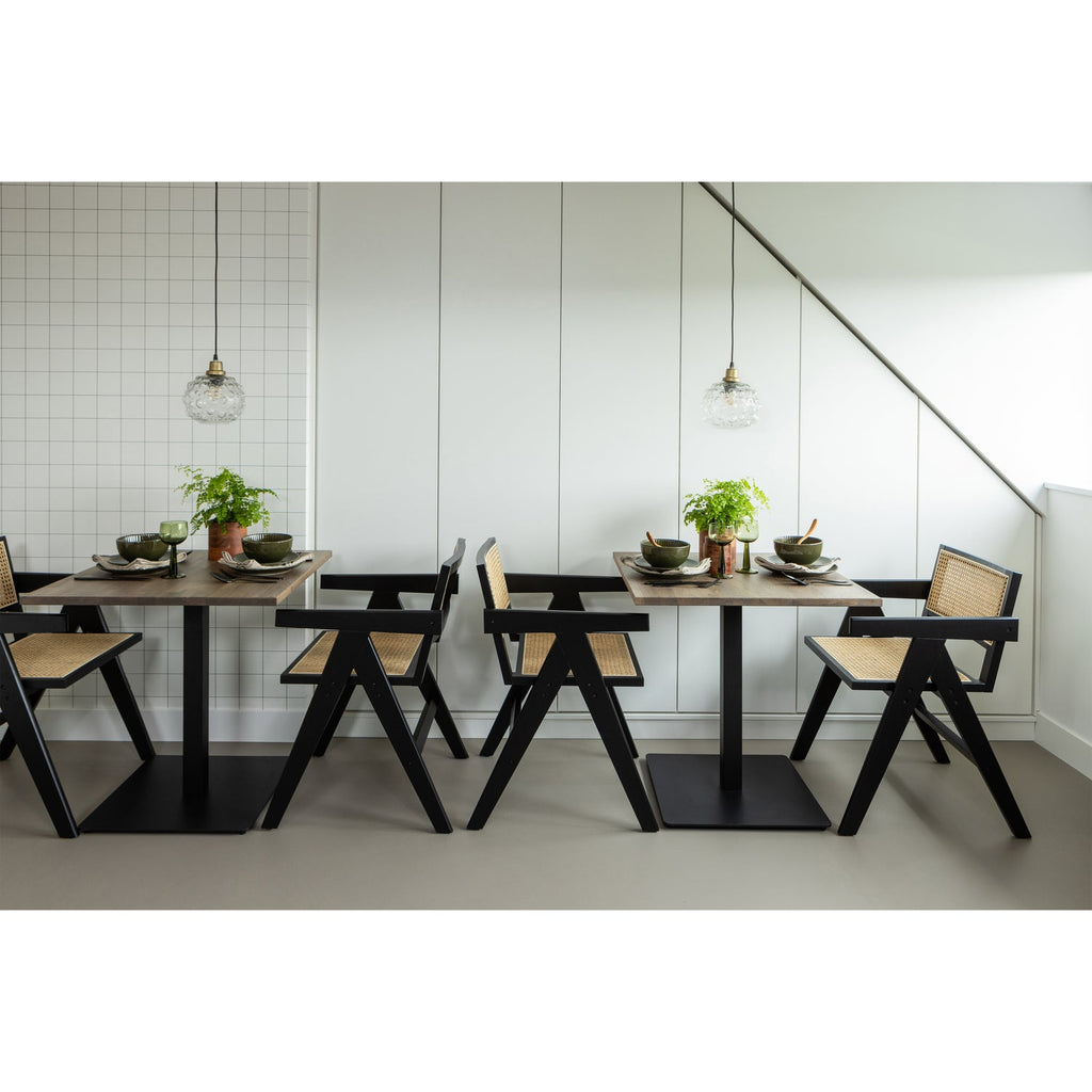 GUNN EETKAMERSTOEL ROTAN/HOUT ZWART