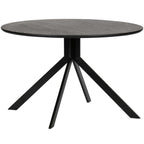 BRUNO ronde eettafel MDF zwart Ø120 cm