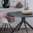 BRUNO ronde eettafel MDF zwart Ø120 cm