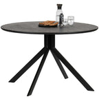 BRUNO ronde eettafel MDF zwart Ø120 cm