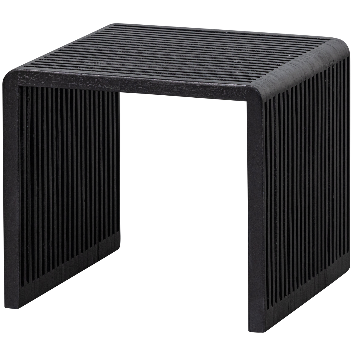 WILLA BIJZETTAFELS RECYCLED TEAK ZWART - SET VAN 2