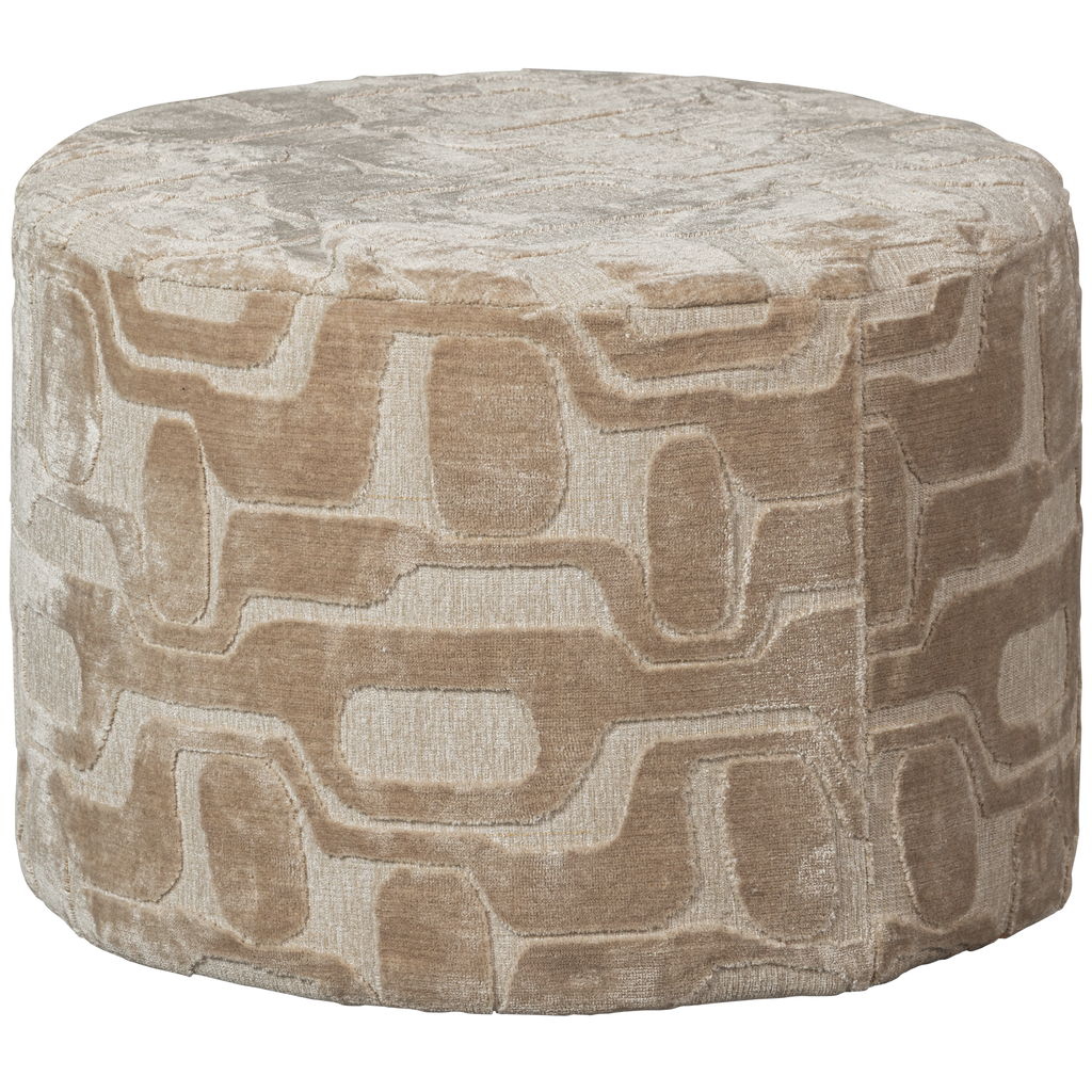 YAGO poef viscose dessin naturel 43 x 60 cm
