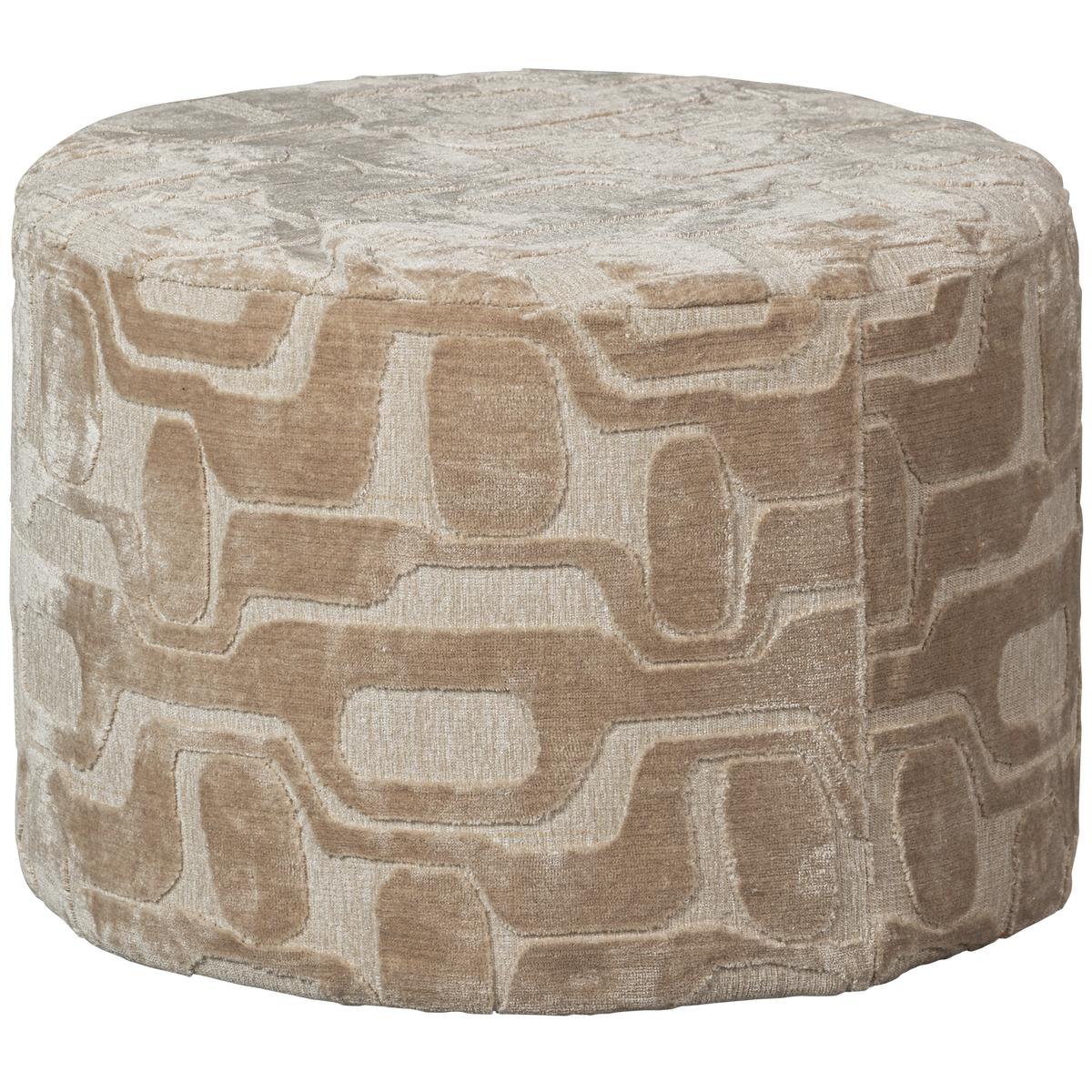 YAGO poef viscose dessin naturel 43 x 60 cm