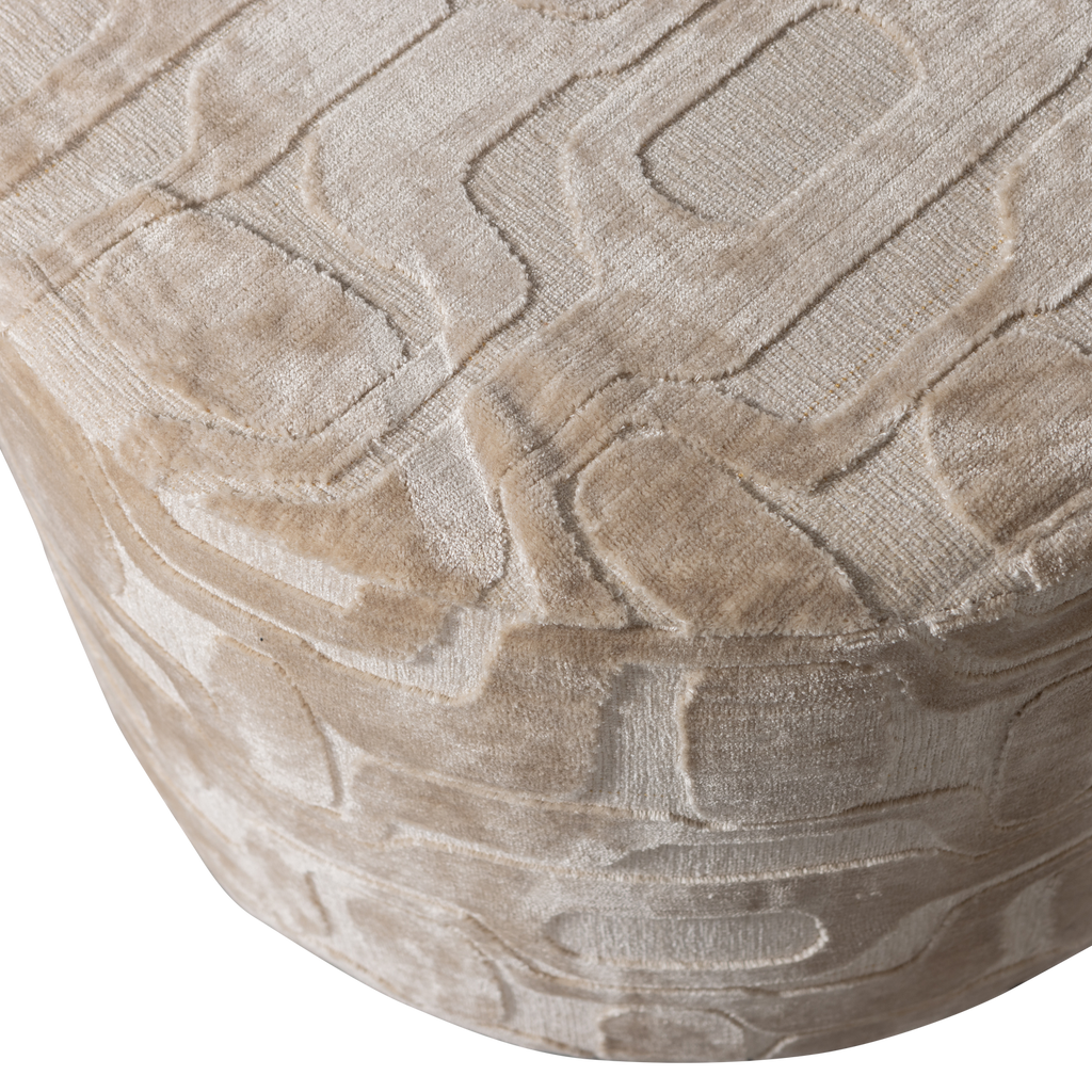 YAGO poef viscose dessin naturel 43 x 60 cm