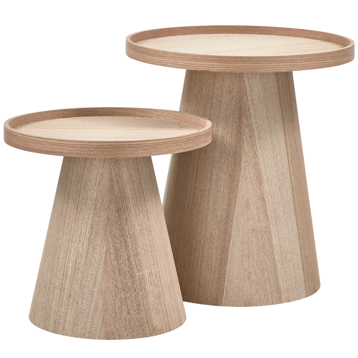 MAUD bijzettafel conisch MDF naturel 38 x 39 cm