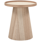 MAUD bijzettafel conisch MDF naturel 50 x Ø45 cm