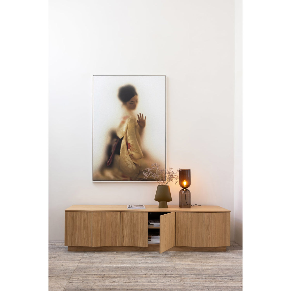 ZUMA tv-meubel 200 cm eikenfineer transparant [FSC]