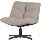 Vinny draaifauteuil bouclé zandkleurig