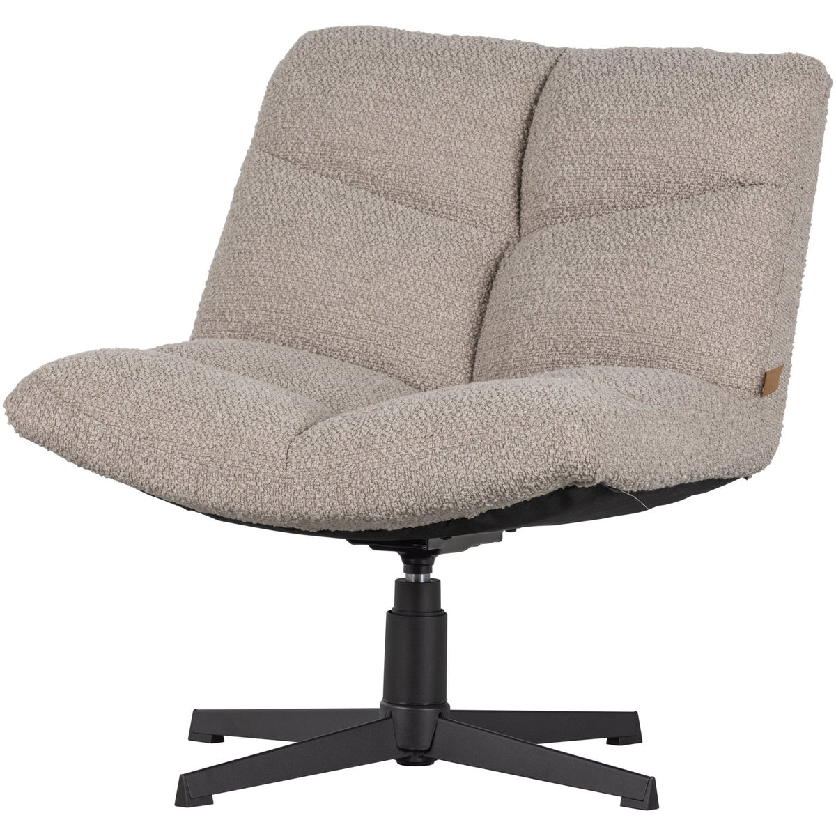 Vinny draaifauteuil bouclé zandkleurig