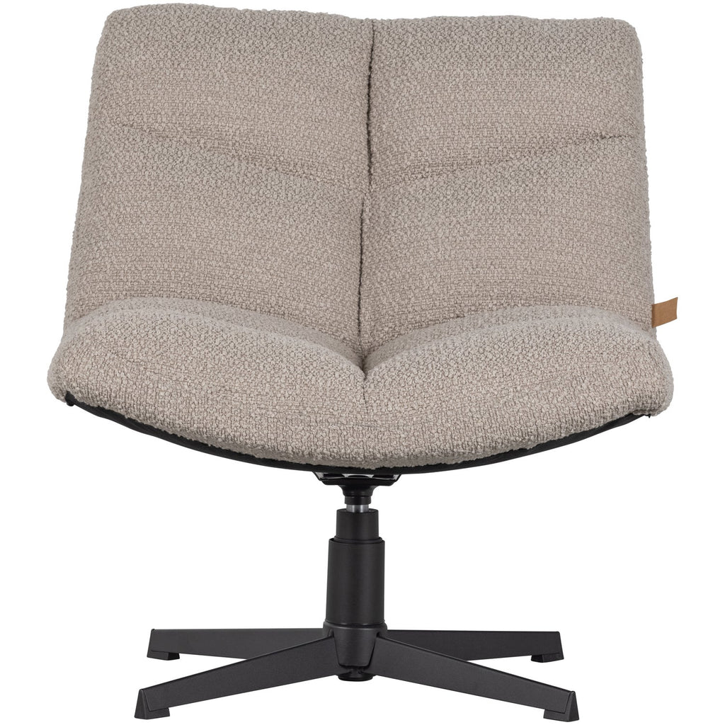 Vinny draaifauteuil bouclé zandkleurig