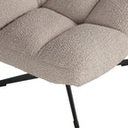 Vinny draaifauteuil bouclé zandkleurig