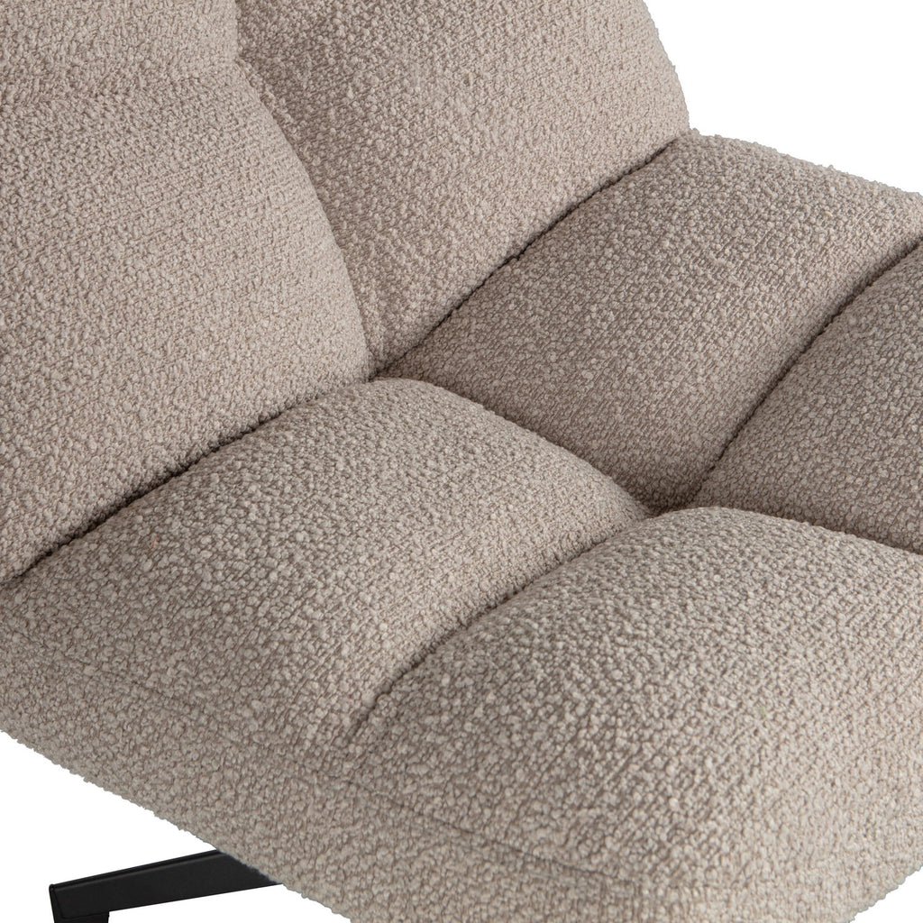 Vinny draaifauteuil bouclé zandkleurig