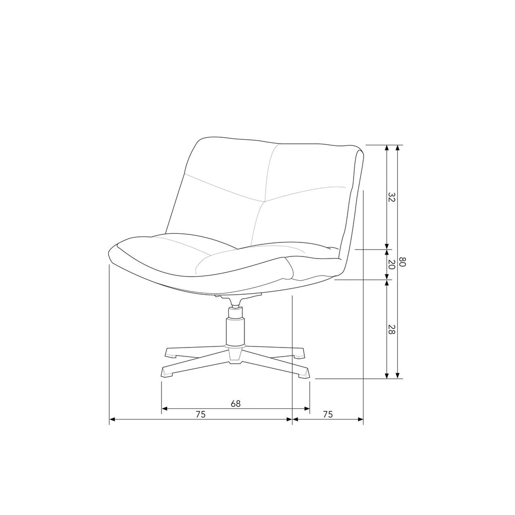 Vinny draaifauteuil bouclé zandkleurig