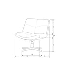 Vinny draaifauteuil bouclé zandkleurig