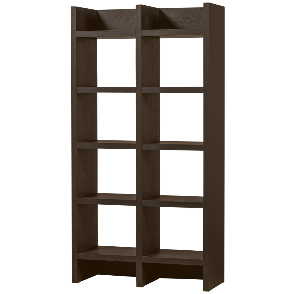 TIMO open kast MDF donkerbruin 195 x 100 x 40 cm