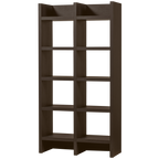 TIMO open kast MDF donkerbruin 195 x 100 x 40 cm