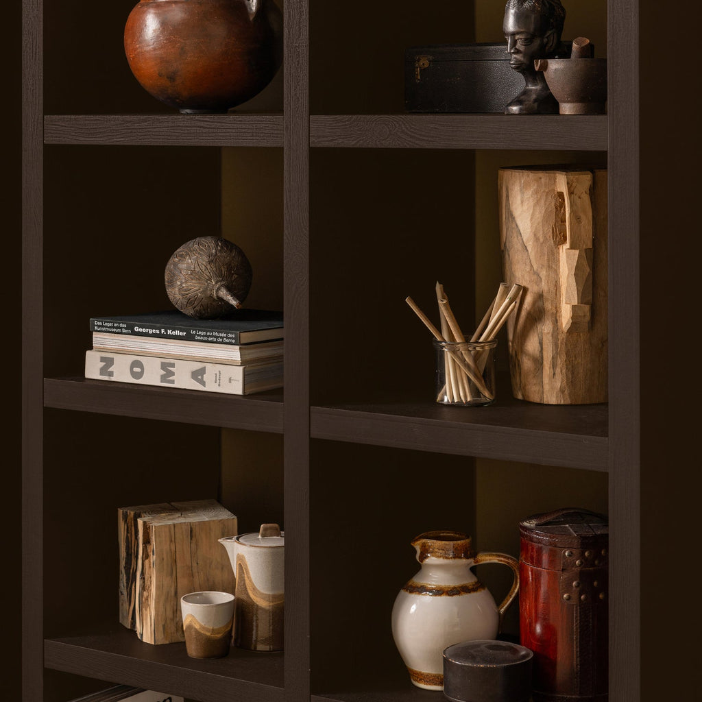 TIMO open kast MDF donkerbruin 195 x 100 x 40 cm