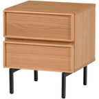 Tours ladekast/nachtkastje, 2 lades, melamine/MDF, zand