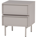 Tours ladekast/nachtkastje, 2 lades, melamine/MDF, zand