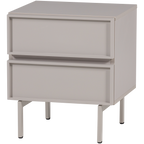 Tours ladekast/nachtkastje, 2 lades, melamine/MDF, zand
