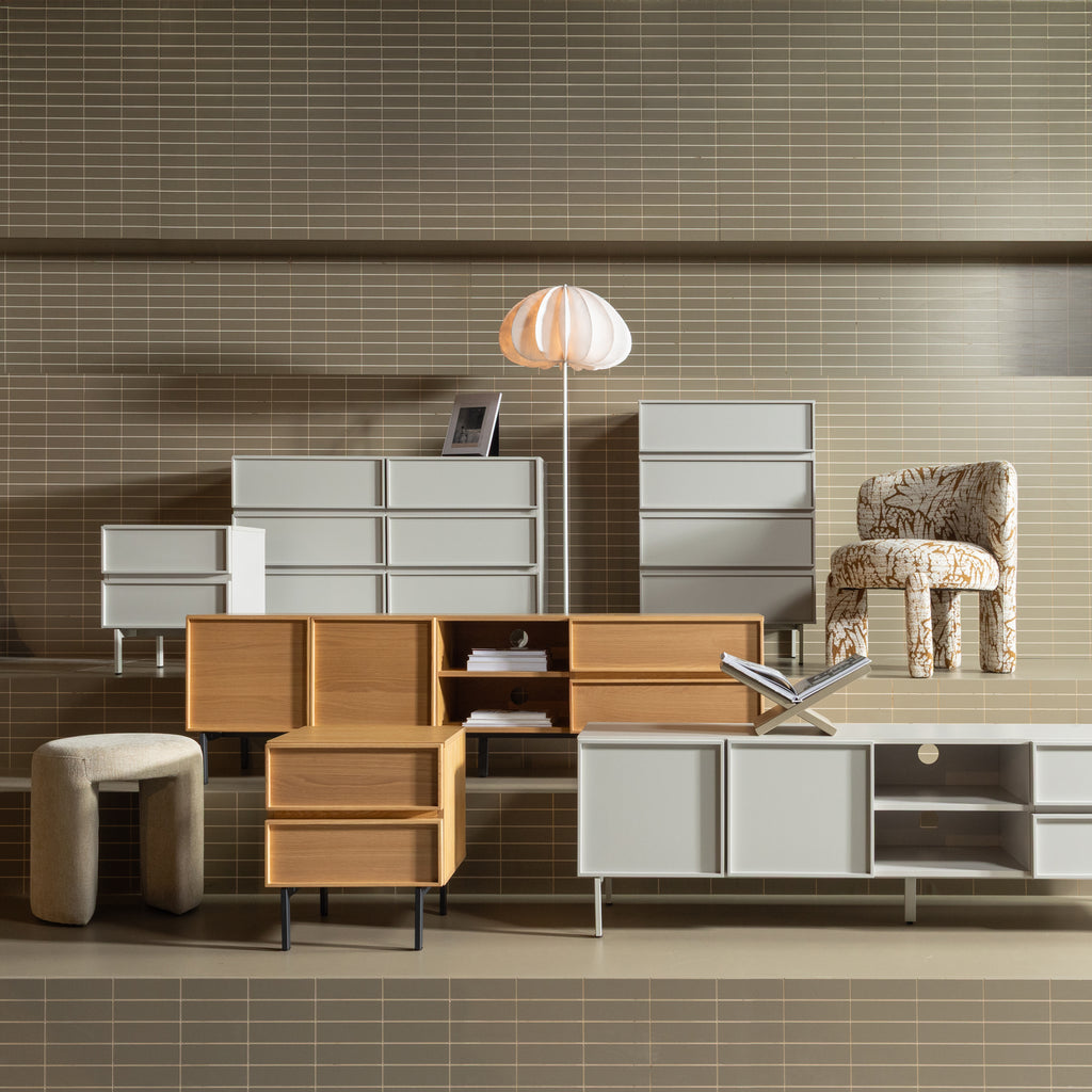 Tours ladekast 4 lades melamine/MDF zand