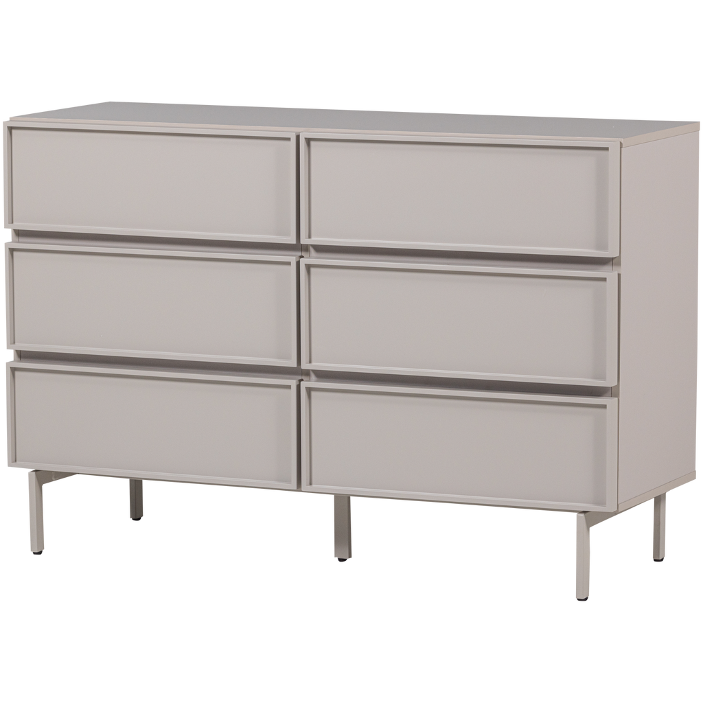 TOURS ladekast 6 lades melamine/MDF zand