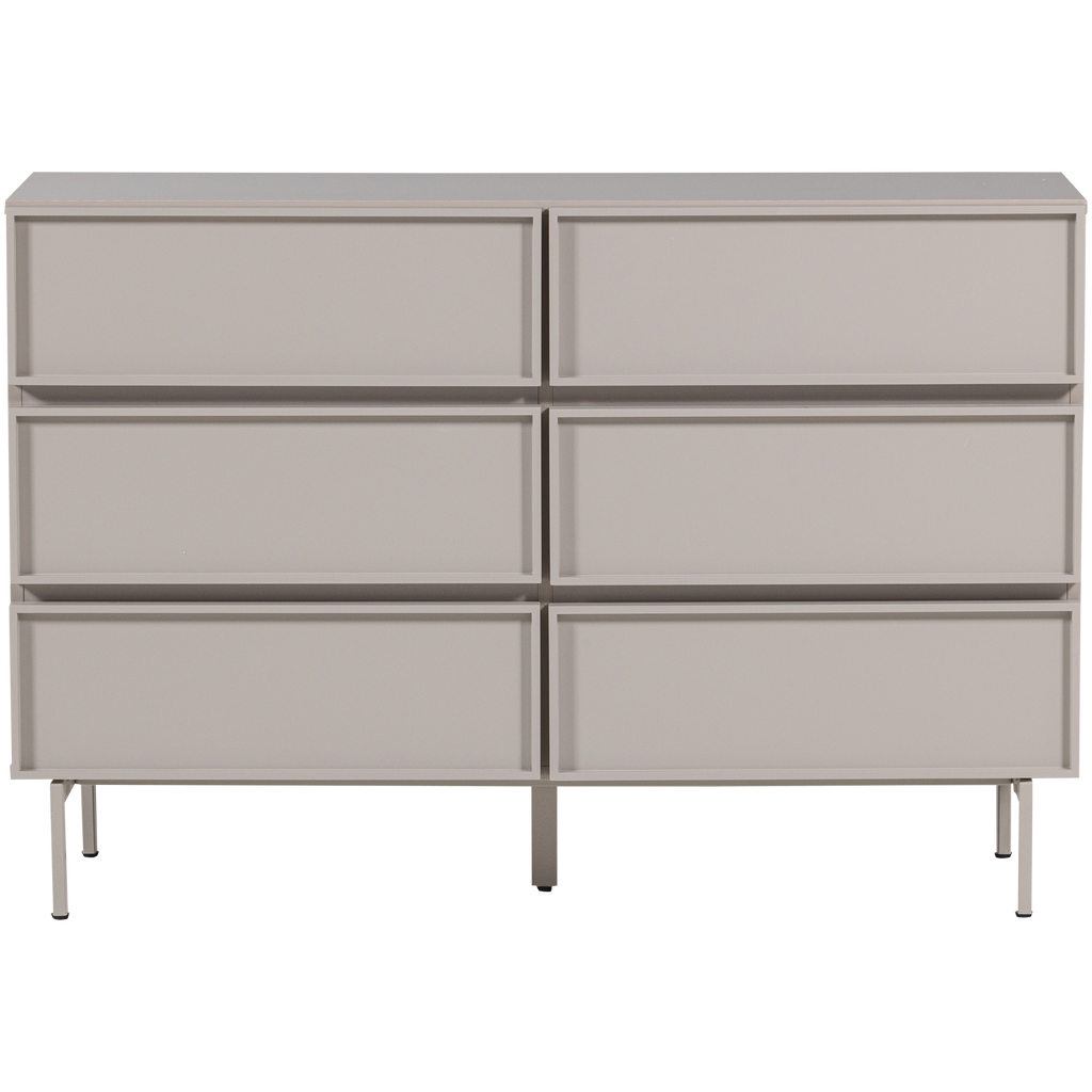 TOURS ladekast 6 lades melamine/MDF zand