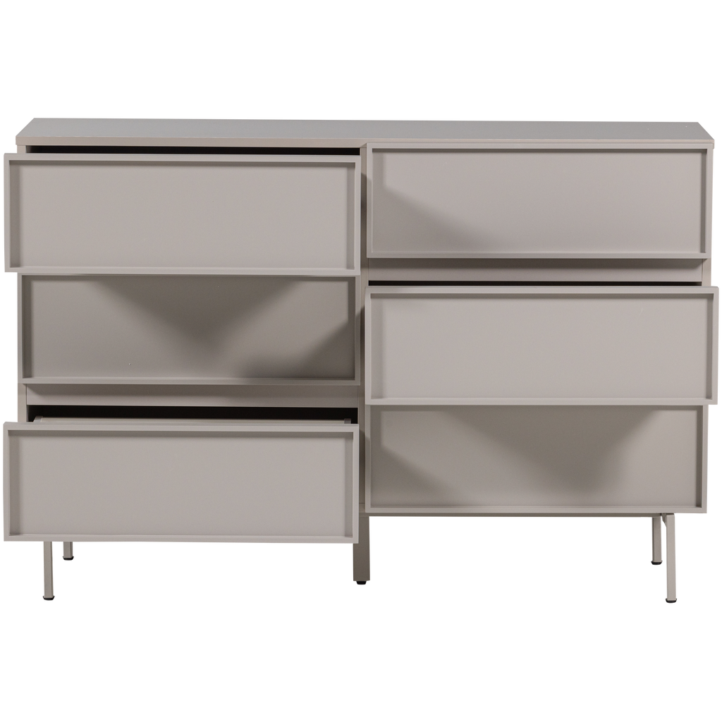 TOURS ladekast 6 lades melamine/MDF zand