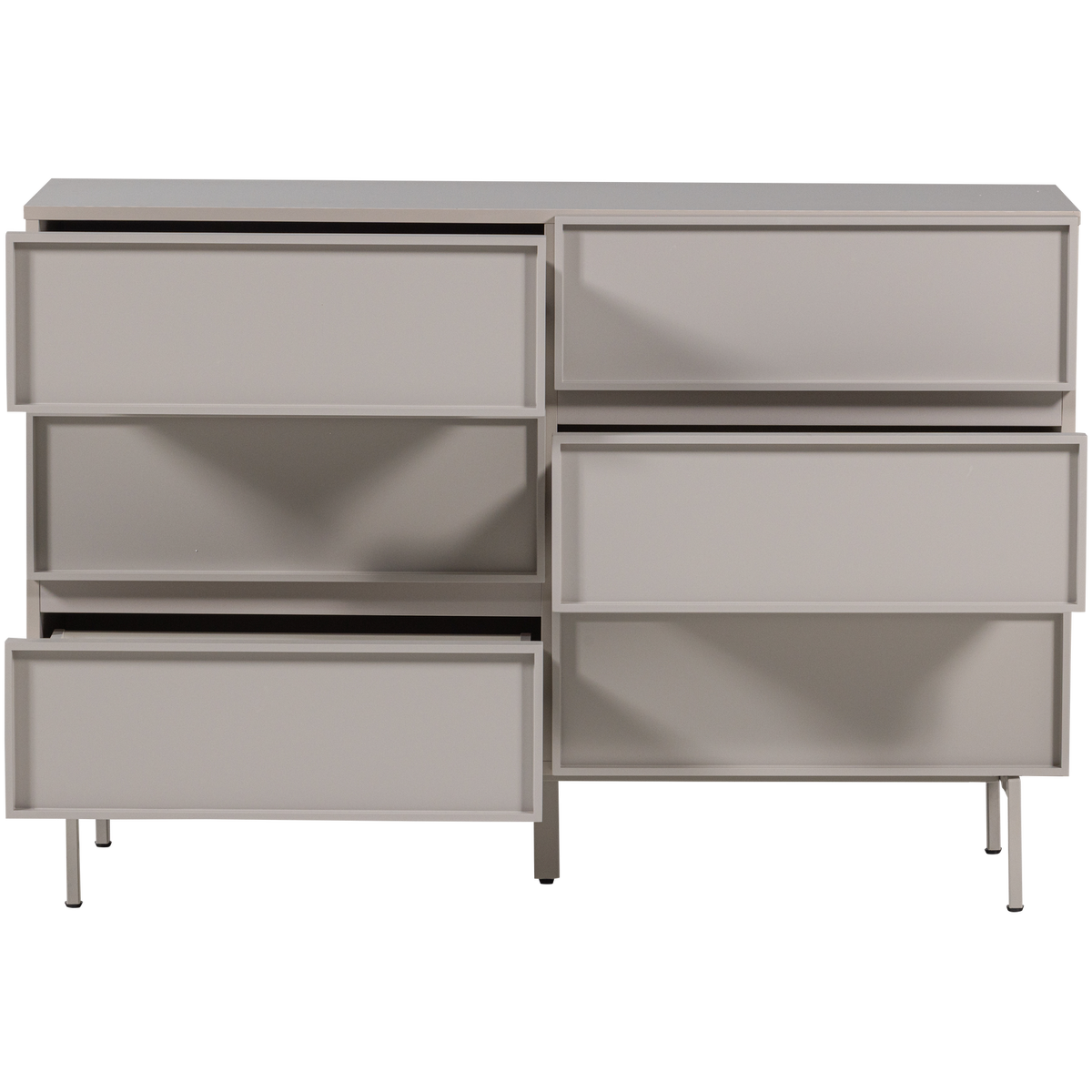 TOURS ladekast 6 lades melamine/MDF zand