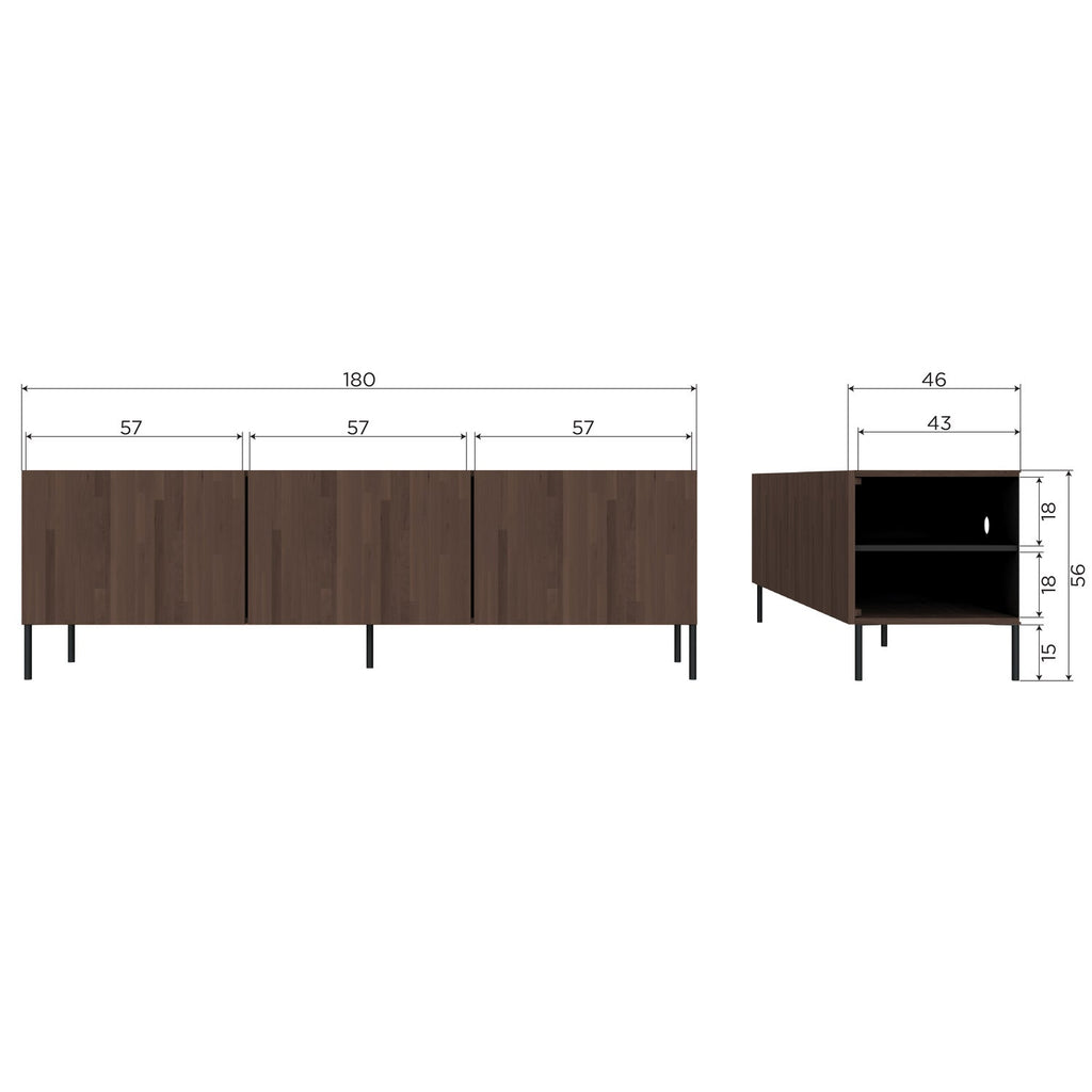 BONO GRAVURE tv-meubel essenhout bruin (FSC)