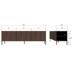 BONO GRAVURE tv-meubel essenhout bruin (FSC)