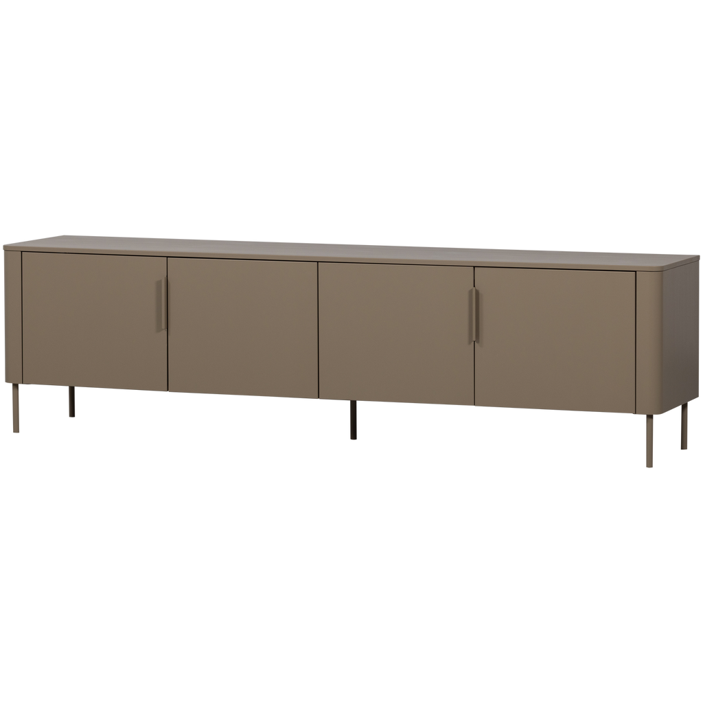 GUNNAR tv-meubel 200 cm grenen mat zwart [FSC]