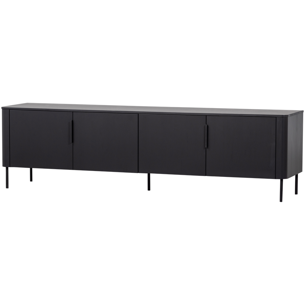 GUNNAR tv-meubel 200 cm grenen mat zwart [FSC]