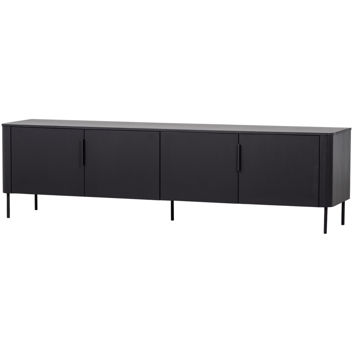 GUNNAR tv-meubel 200 cm grenen mat zwart [FSC]
