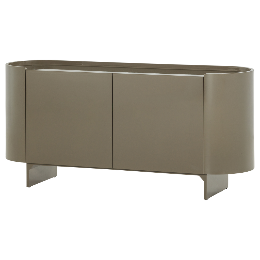 Liora tv-meubel/dressoir hout hoogglans groen [FSC]