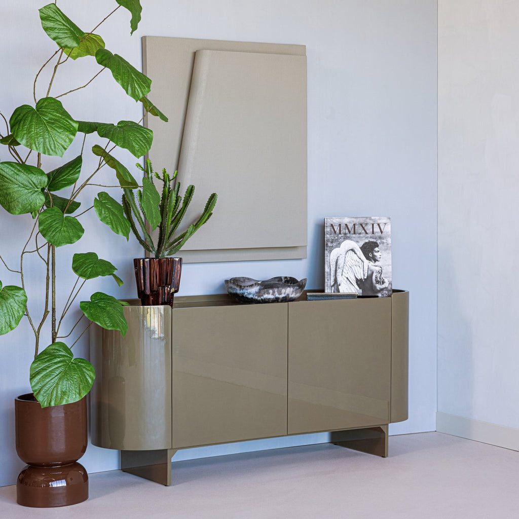 Liora tv-meubel/dressoir hout hoogglans groen [FSC]