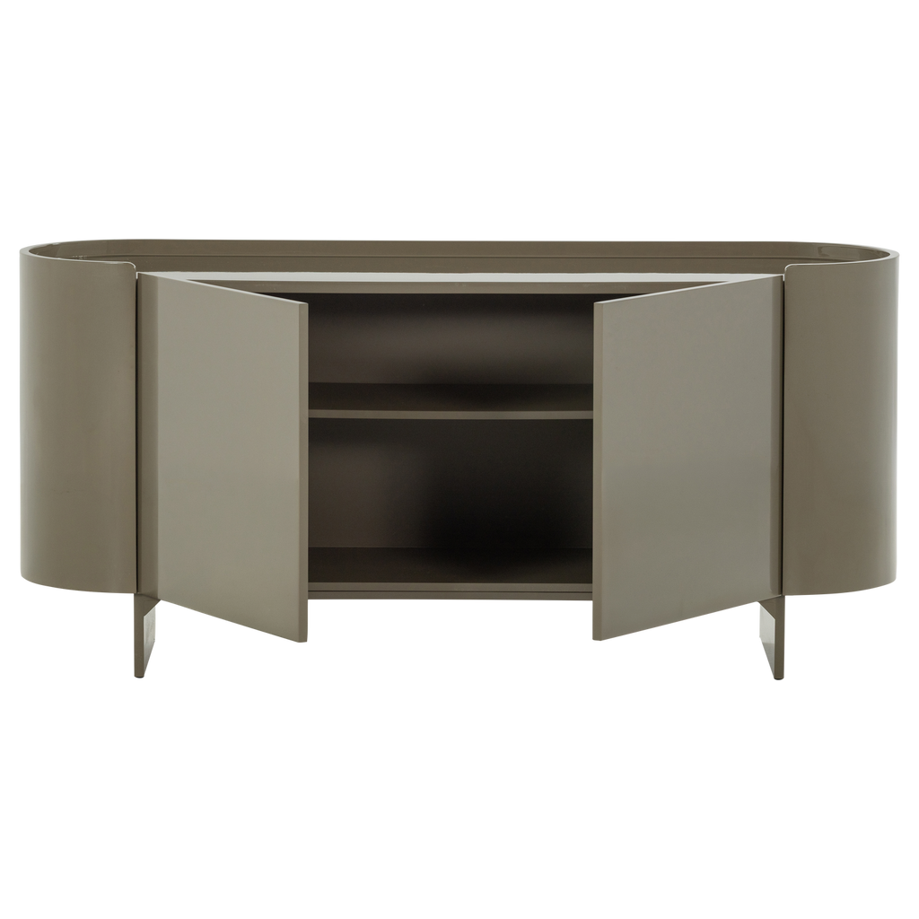 Liora tv-meubel/dressoir hout hoogglans groen [FSC]