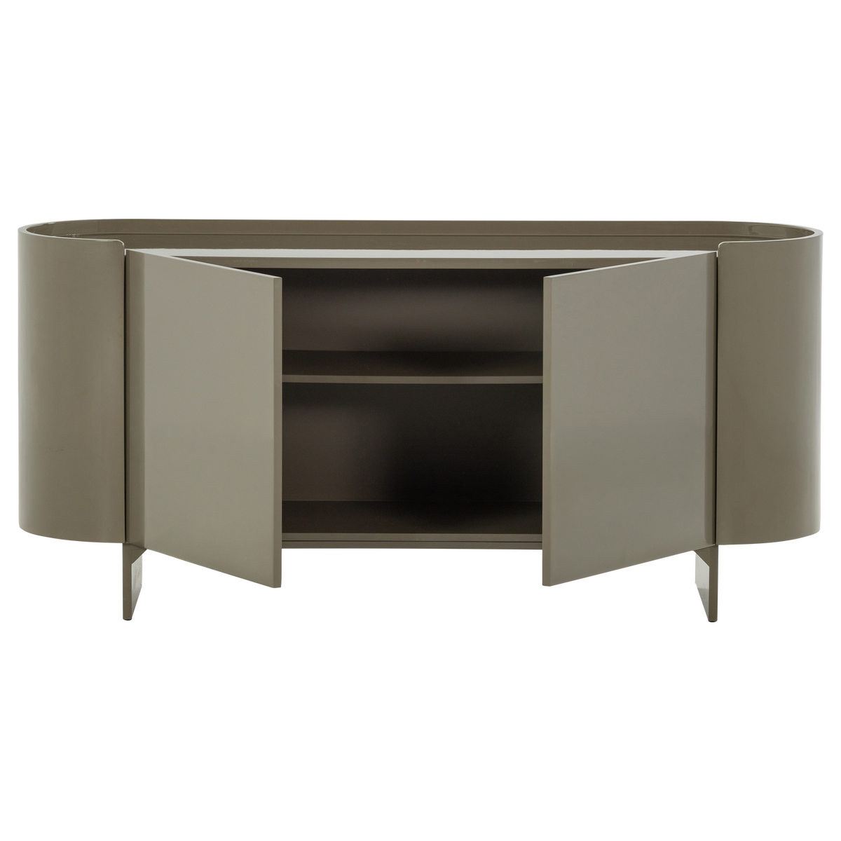Liora tv-meubel/dressoir hout hoogglans groen [FSC]