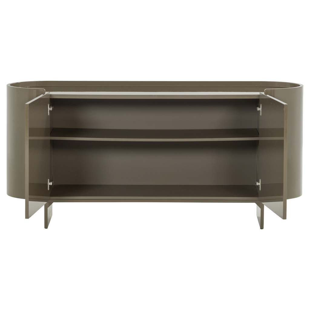 Liora tv-meubel/dressoir hout hoogglans groen [FSC]