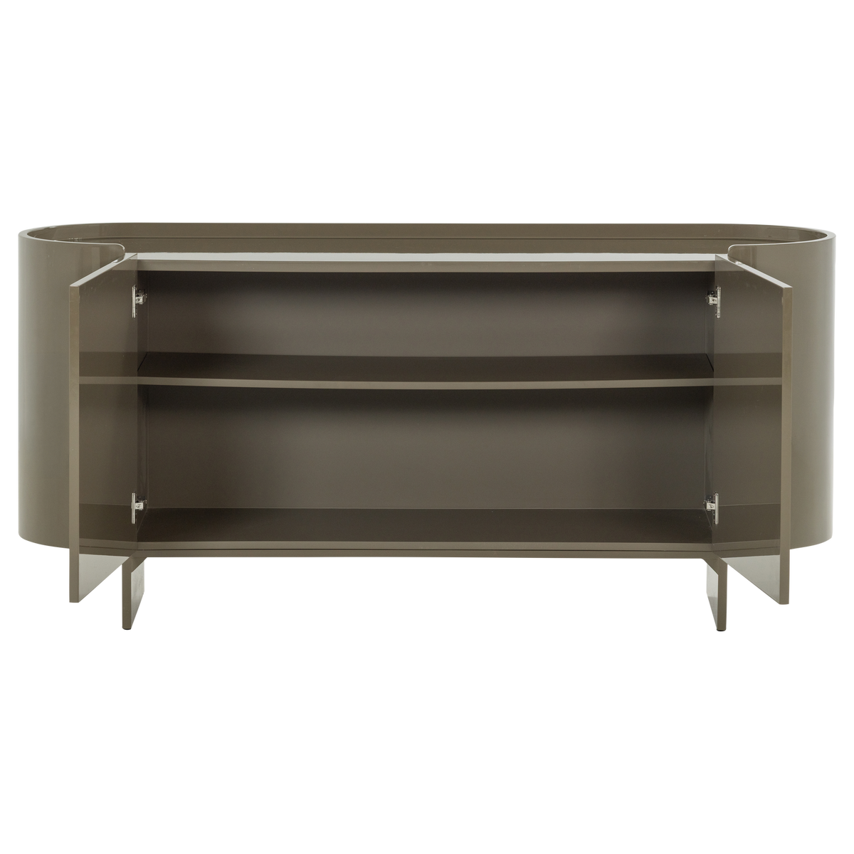 Liora tv-meubel/dressoir hout hoogglans groen [FSC]