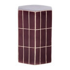 PLU decoratieve bijzettafel 42 x 30 x 26 cm keramiek paars