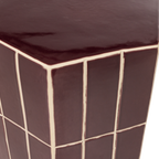 PLU decoratieve bijzettafel 42 x 30 x 26 cm keramiek paars