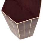 PLU decoratieve bijzettafel 42 x 30 x 26 cm keramiek paars